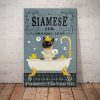 Siamese Organic Soap Purrrfect For Your Fur 1,5 Framed Canvas -Best Gift for Animal Lovers - Home Living- Wall Decor