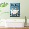 Couple Skulls and Co Bath Soap 1,5 Framed Canvas -Best Gifts for Animal Lovers - Home Living- Wall Decor
