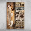 I Am Your FriendI Am Your Bulldog 1,5 In Framed Canvas - Best Gift for Pet Lovers - Home Living - Wall Decor