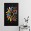 Ruth Fight For The Things You Care About Saying Sunflower Notorious RBG Quote 1,5 Framed Canvas - Home Living- Wall Decor