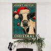 Cow Merry Heffin Christmas 0.75 & 1.5 In Framed Canvas - Housewarming Gifts - Home Living - Wall Decor - Canvas Wall Art