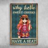 Why Hello Sweet Cheeks Have A Seat Hippie Girl 0.75 &1.5 In Framed Canvas -  Home Living - Wall Decor - Canvas Wall Art