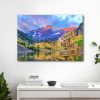 Autumn Colors At Maroon Bells And Lake Multi-Names 0.75 and 1,5 Framed Canvas - Street Signs Customized With Names- Home Living- Wall Decor