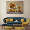 Every Day Is A New Beginning Take A Deep Breath And Start Again Sunflower 0.75& 1,5 Framed Canvas - Home Living- Wall Decor