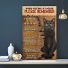 When Visiting My House Please Remember If You Don’t Like Cat Hair 0.75 & 1.5 In Framed Canvas - Home Living -Wall Decor - Canvas Wall Art