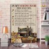 The Sewing Machine – In My Sewing Room, Thou Shalt Not Ask 0.75 & 1,5 Framed Canvas -Canvas Wall Art -Home Decor