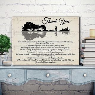 There Will Still Be You And Me - Thank You Lyric Song 0.75 and 1,5 Framed Canvas- Family Print, Home Wall Decor