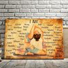Girl Yoga – I Am Sensual, Strong And Unique, Beautiful And Bold 0.75 & 1,5 Framed Canvas - Home Living- Wall Decor - Canvas Wall Art