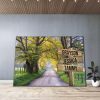 Personalized Autumn Road Color Multi-Names 0.75 and 1,5 Framed Canvas - Street Signs Customized With Names- Home Living- Wall Decor