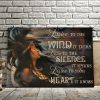 The Native American Girl – Listen To The Wind, It Talks 0.75 and 1,5 Framed Canvas - Home Living- Wall Decor