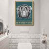 Funny Monkey Oh My Eyes My Eyes Bathroom Decor Vertical 1,5 Framed Canvas -Best Gift for Animal Lovers - Home Living- Wall Decor