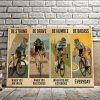 Bicycle Man Be Strong When You Are Weak, Be Brave When You Are Scared 0.75 and 1,5 Framed Canvas - Home Living- Wall Decor - Canvas Wall Art