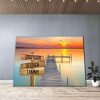 Personalized Ocean Dock and Sunrise Names Premium 1,5 Framed Canvas - Street Signs Customized With Names- Home Living- Wall Decor