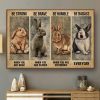 Rabbit Be Strong Be Brave Be Be Humble Badass Canvas, Bunny Rabbit Poster, Motivational Quote, Vintage Wall Art, Home Decor