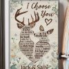 Personalized I Choose You Deer Couple Canvas, Deer Canvas, Couple Canvas, Gift For Lover, Wife And Husband, Family Canvas, Home Decor
