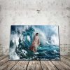 Jesus Commands The Winds And The Waves Canvas, Christian Love Canvas, Christ, Jesus Art Decor, Home & Living