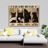 Girl Love Black Cat A Cat Is Not Just A Cat, He Is Sanity And Happiness 0.75 & 1.5 In Framed Canvas -Home Decor- Wall Decor, Canvas Wall Art