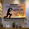 To My Son Cricket You Will Never Lose Love Dad Canvas, Cricket Canvas, Gift For Son, Cricket Players, Family Gift, Wall Art