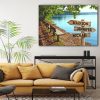 Personalized Lake Side Multi-Names Premium 0.75 & 1,5 Framed Canvas - Street Signs Customized With Names- Home Living- Wall Decor