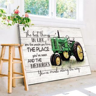 The Best Thing In Life Tractor Vintage Canvas, Farm Tractor Canvas, Farmhouse, Gift For Farmer, Wall Art