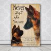 Old German Shepherd Dog Look Right Beside You And I’ll Be There 1,5 In Framed Canvas  -Best Gift for Halloween -Wall Decor