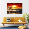 Personalized Sunset At Sea Multi-Names Premium 0.75 & 1,5 Framed Canvas - Street Signs Customized With Names- Home Living- Wall Decor