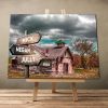 Home Barn Landscape Art  Multi-names Premium Canvas - Street Signs Customized With Names- 0.75 & 1.5 In Framed -wall Decor, Canvas Wall Art