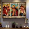 The Soul Of A Gypsy, The Heart Of A Hippie, The Spirit Of A Cowgirl Canvas, Hippie Soul Canvas, Cowgirl Canvas, Gift For Her, Wall Art Deco