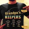 Personalized Grandpa's Keepers Fishing Shirt, Fishing Lover, Gift For Grandpa, Family Shirt, Family Gift