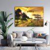 Personalized Dawn On The Field Multi-Names Premium 0.75 & 1,5 Framed Canvas - Street Signs Customized With Names- Home Living- Wall Decor