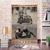 Growing Old Is Mandatory Growing Up Is Optional 0.75 & 1,5 Framed Canvas- Canvas Wall Art -Home Decor