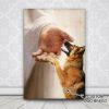 Customized Dog Give Me Your Hand Sec 0.75 & 1,5 Framed Canvas - Love The Bible, God Poster, Love Jesus, Canvas Wall Art -Home Decor