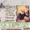Personalized I Want To Hold Your Hand At 80 And Say Baby Let Go Dancing 0.75 & 1.5 In Framed Canvas- Anniversary Gifts -Wall Decor, Wall Art