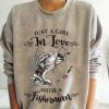 Just A Girl In Love With A Fisherman Shirt, Couple Love Shirt, Fishing Couple, Fisherman's Wife Shirt, Fisherman's Girlfriend Shirt, Best G