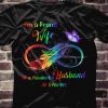 I'm A Proud Wife Of A Wonderful Husband In Heaven Shirt, Wife And Husband, Love In Heaven, Widow, Memorial Gift Shirt