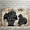 Personalized You Are Not Just A Cat You Are My Best Friend 0.75 & 1,5 Framed Canvas - Customized With Names- Home Living- Wall Decor