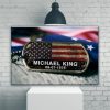 Personalized Veteran Name Premium Canvas, Veteran Canvas, American Army, Soldier Gift Canvas, Wall Art