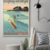 Choose Something Fun Surfing Skeleton Canvas, Surfing Canvas, Funny Gift For Surfer, Birthday Gift, Wall Art Decor