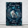 Wolf To My Son Everyday That You Are Not With Me I Think About You From Mom 0.75 & 1,5 Framed Canvas -Gift For Son -Home Decor- Wall Art