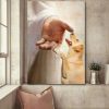 God Reaching Out- Take My Hand Dog Canvas, Custom Dog Breeds Canvas, God Hand, Dog Canvas, Memorial Gift Canvas, Wall Art