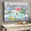 Flower And Humming Birds- My God That Is Who You Are Canvas, Floral Canvas, Gift For Mama, Grandma, Her, Garden Canvas, Wall Art