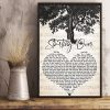 Starting Over Heart Script- Let's Take Our Chances And Roll The Rice Tree Life Vintage Canvas, Song Lyrics Inspired Art Canvas, Wall Art