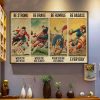 Rugby Football- Be Strong Be Brave Be Humble Be Badass Vintage Canvas, Rugby Canvas, Gift For Son, Birthday Gift, Wall Art