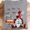 Personalized Nana Shirt- Gnome Flower Shirt, Custom Grandkids Names, Cute Gnome Shirt For Nana, Grandma Gift, Family Shirt, Family Gift