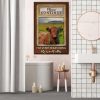 Funny Cow Please Continue I'm Just Watching Respectfully Bathroom Canvas, Wall Art Deco