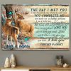 Deer Hunting The Day I Met You You Complete Me Canvas, Anniversary Gift, Valentine's Day Gift