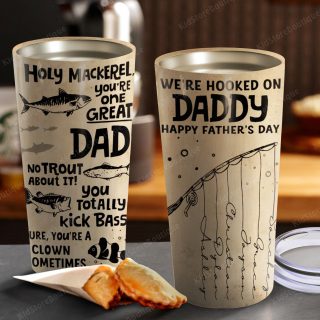 Holy mackerel you're one great Dad, Gift for Dad Tumbler, Personalized  Tumbler – MoreLifeSmart